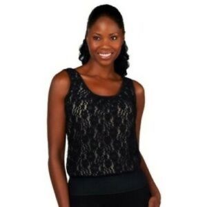 Undercover Agent M black lace stretch cami